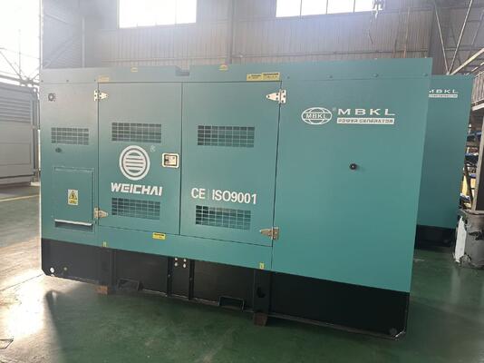 Giá tốt. Máy phát điện diesel Weichai có độ phân số thấp 140KVA / 112KW, được xây dựng với vật liệu cách âm chất lượng cao để hoạt động yên tĩnh 24/7. trực tuyến